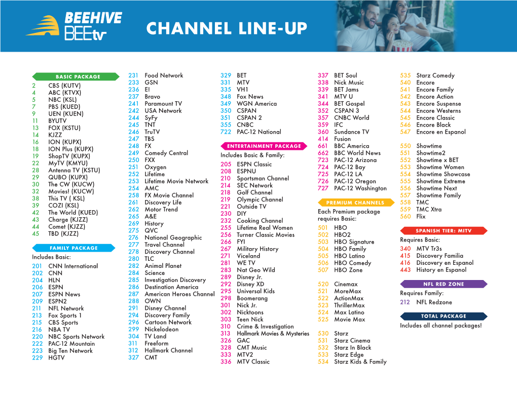 Channel Line-Up