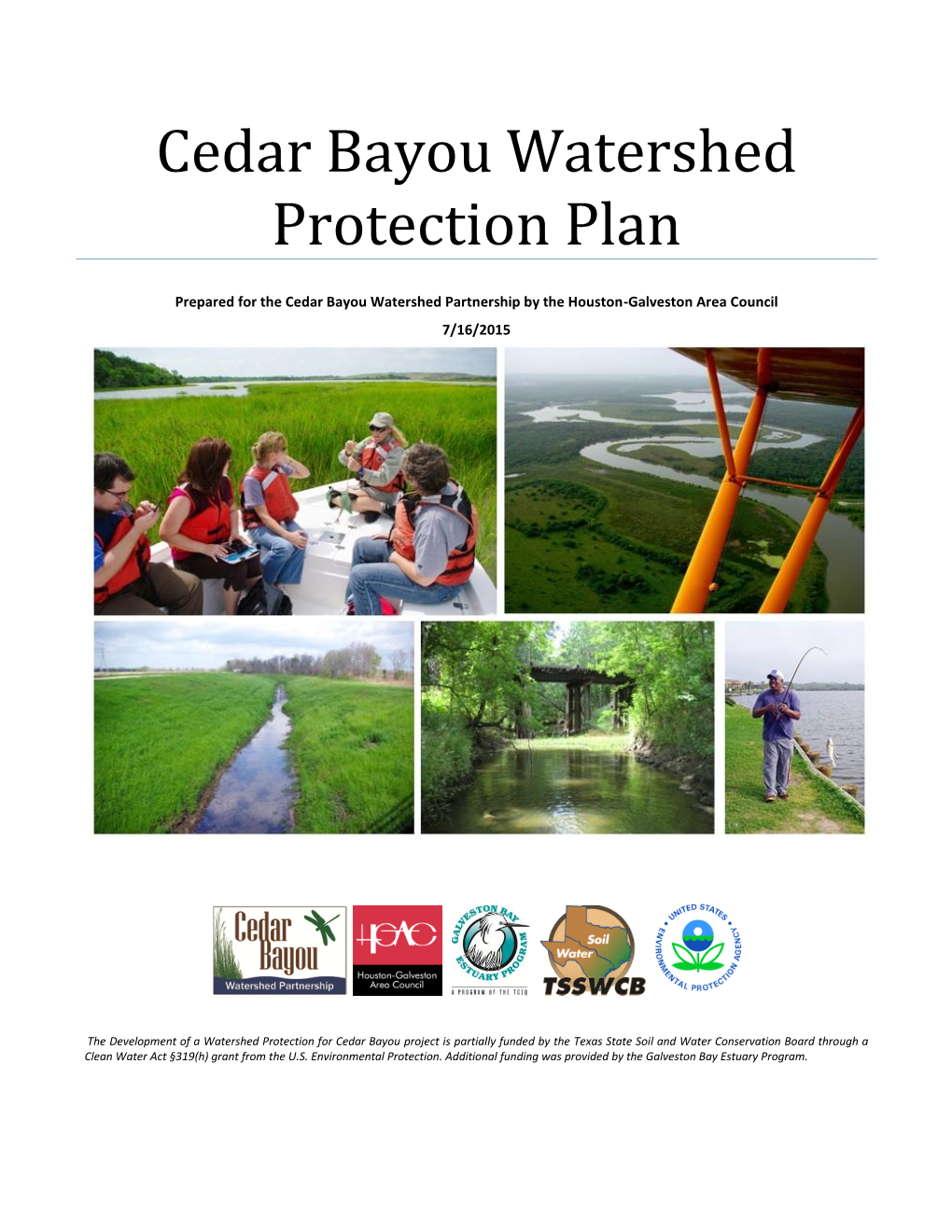 Cedar Bayou Watershed Protection Plan