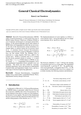 General Classical Electrodynamics