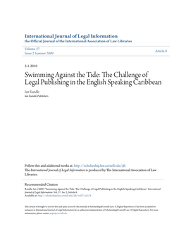 The Challenge of Legal Publishing in the English Speaking Caribbean