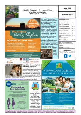 Kirkby Stephen & Upper Eden Community News