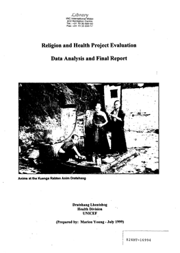 Religion and Health Project Evaluation Data Analysis and Final