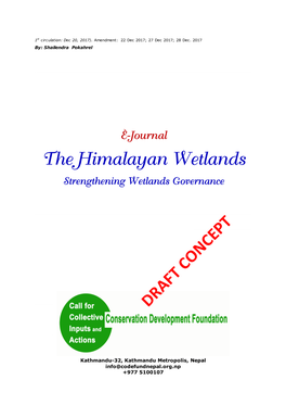 The Himalayan Wetlands Strengthening Wetlands Governance