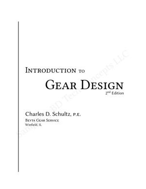 Introduction to Gear Design 2Nd Edition