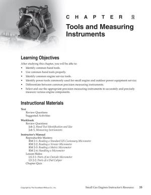 CHAPTER 2 Tools and Measuring Instruments