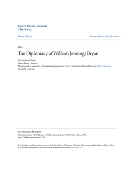 The Diplomacy of William Jennings Bryan