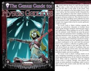 Sample File This Book Presents Two New Godling Base Classes, Mystical Counterparts to the Ones from the Previous Book