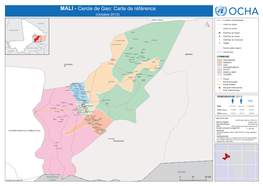 MALI - Cercle De Gao: Carte De Référence (Octobre 2013)
