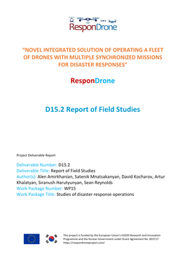 Respondrone D15.2 Report of Field Studies