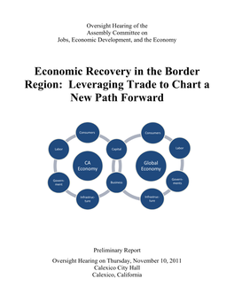 CORRECTED JEDE Preliminary Report on Trade and Investment