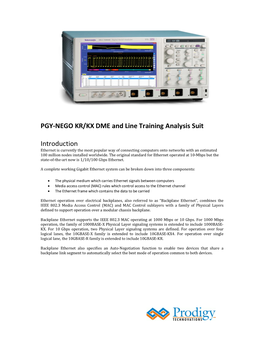 PGY-NEGO KR/KX DME and Line Training Analysis Suit Introduction