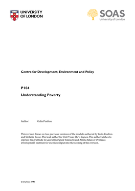 P104 Understanding Poverty