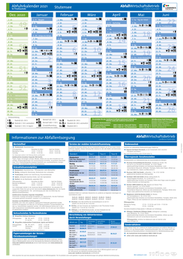 Abfuhrkalender 2021 Informationen Zur Abfallentsorgung Stutensee