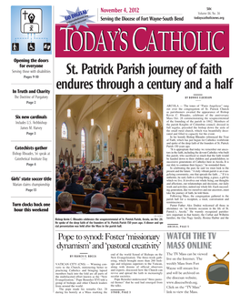 St. Patrick Parish Journey of Faith Endures Through a Century and a Half