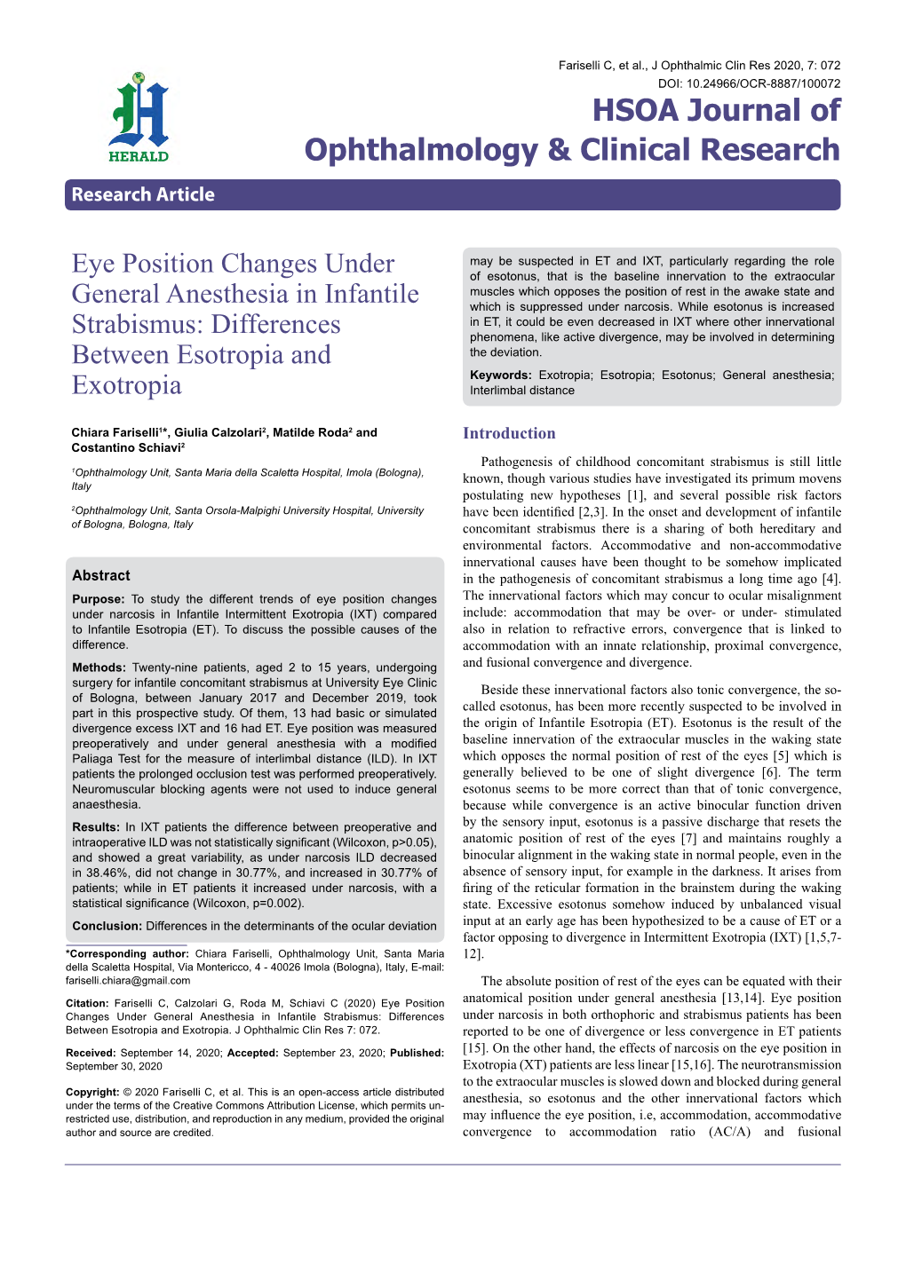 Eye Position Changes Under General Anesthesia in Infantile Strabismus