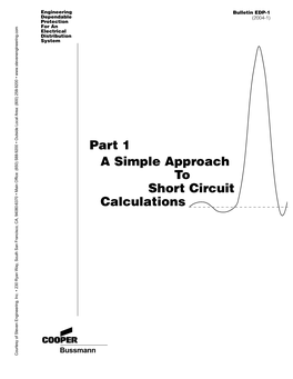 Part 1 a Simple Approach to Short Circuit Calculations