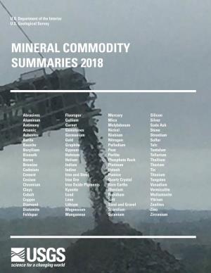 Mineral Commodity Summaries 2018