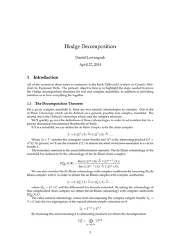 Hodge Decomposition