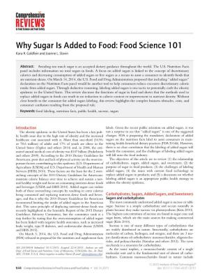 Why Sugar Is Added to Food: Food Science 101 Kara R