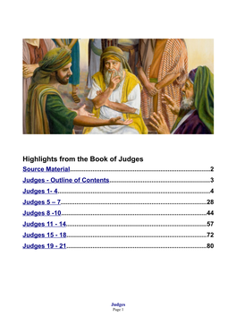 Highlights from the Book of Judges Source Material