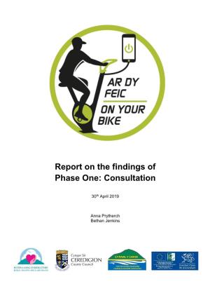 Report on the Findings of Phase One: Consultation