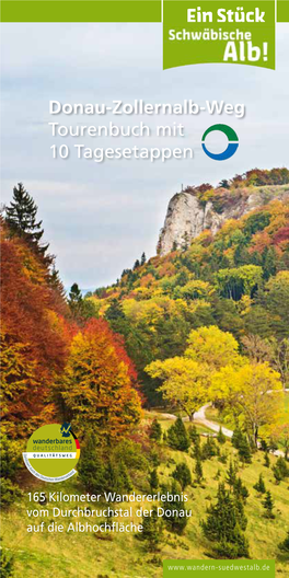 Donau-Zollernalb-Weg Tourenbuch Mit 10 Tagesetappen