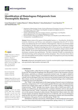 Identification of Homologous Polyprenols from Thermophilic Bacteria
