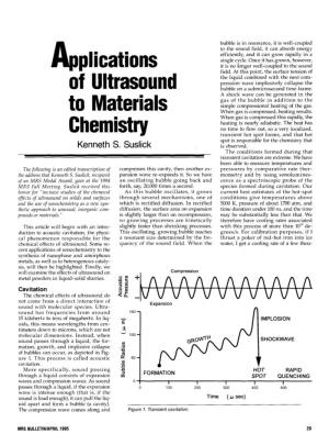 Applications of Ultrasound to Materials Chemistry