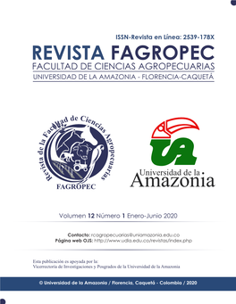 Revista Fagropec Facultad De Ciencias Agropecuarias Universidad De La Amazonia - Florencia-Caquetá