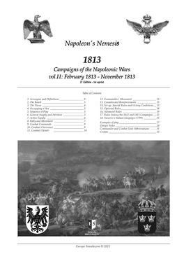 Napoleon's Nemesis 1813 Campaigns of the Napoleonic Wars Vol.II: February 1813 - November 1813 II Edition - 1St Reprint