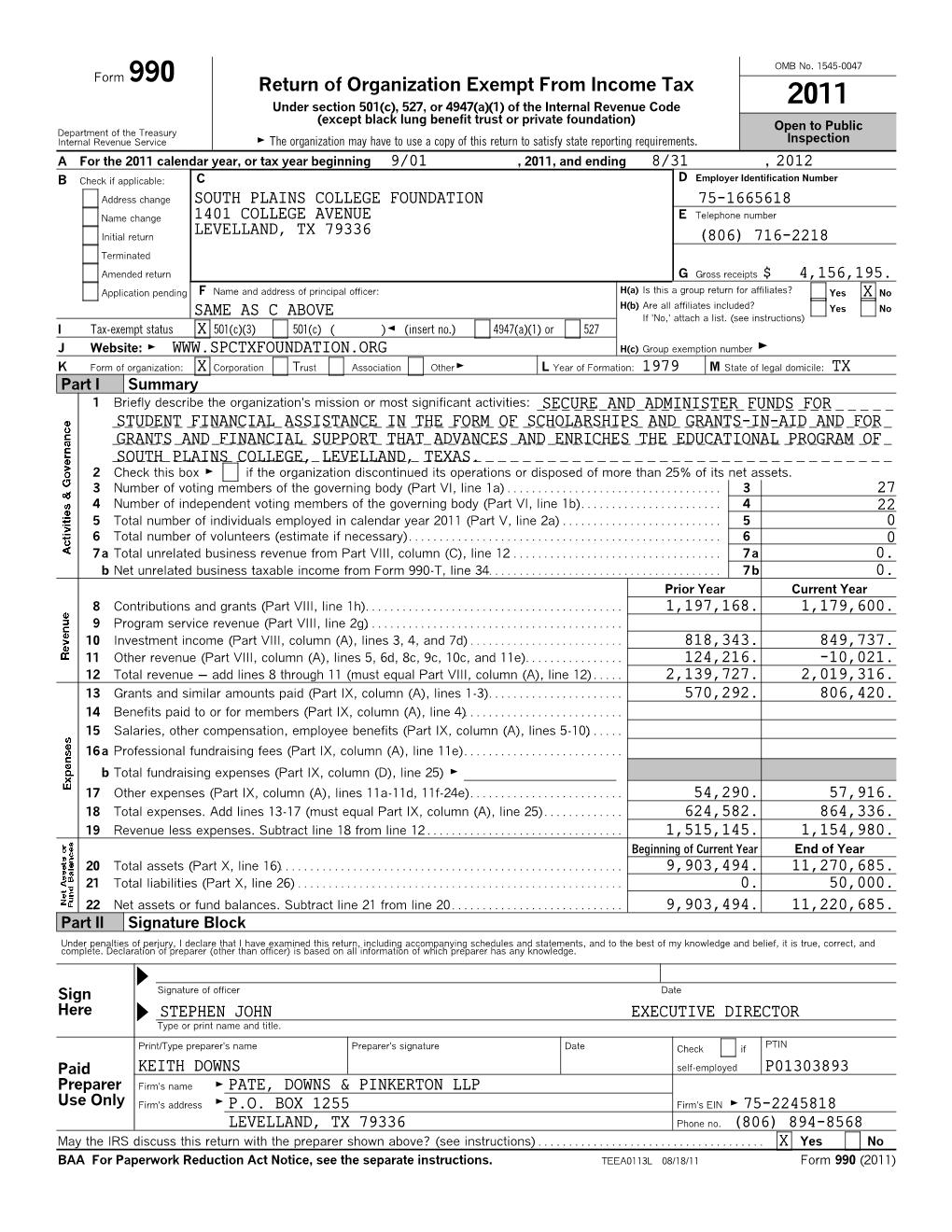 2011 IRS Form