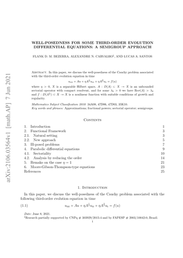 Well-Posedness for Some Third-Order Evolution Differential Equations: a Semigroup Approach3