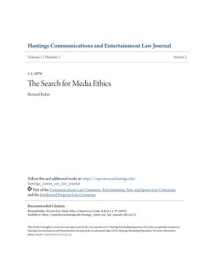 The Search for Media Ethics, 2 Hastings Comm