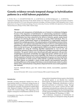 Genetic Evidence Reveals Temporal Change in Hybridization Patterns In