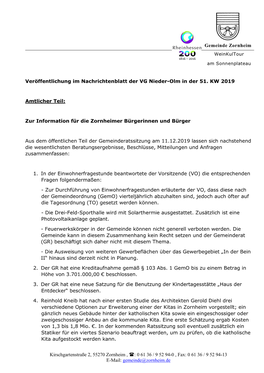 0 61 36 / 9 52 94-13 E-Mail: Gemeinde@Zornheim.De