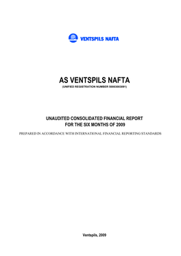 As Ventspils Nafta (Unified Registration Number 50003003091)