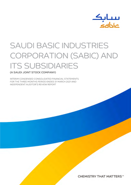 Saudi Basic Industries Corporation (Sabic) and Its Subsidiaries (A Saudi Joint Stock Company)