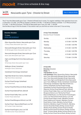 21 Bus Time Schedule & Line Route