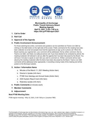 PTAB April 8, 2021 Meeting Packet