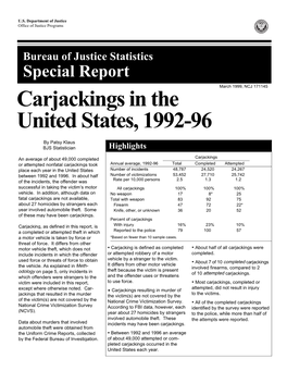 Carjacking in the United States, 1996