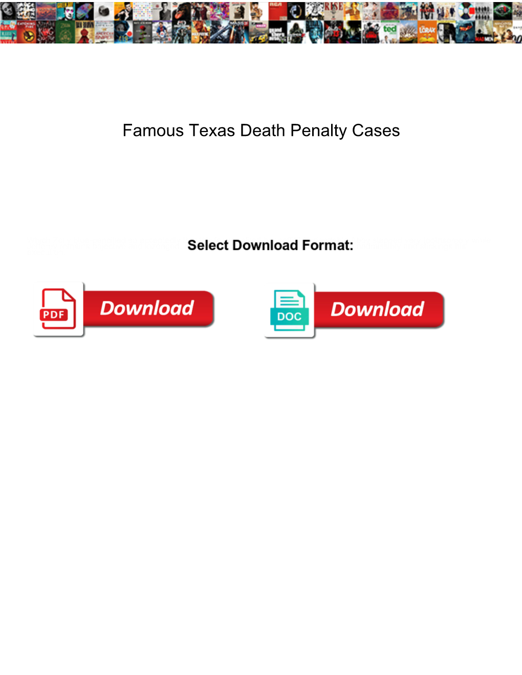 Famous Texas Death Penalty Cases
