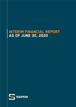 INTERIM FINANCIAL REPORT AS of JUNE 30, 2020 001-078Saipemsem20ing.Qxd 3-08-2020 16:55 Pagina II