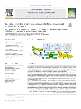 Integrating Ecosystem Services Into Sustainable Landscape Management: a Collaborative Approach
