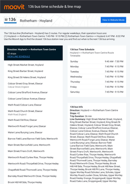 136 Bus Time Schedule & Line Route