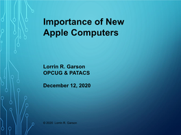 Importance of New Apple Computers