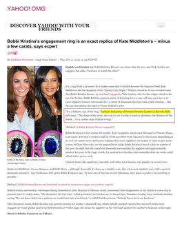 Bobbi Kristina's Engagement Ring Is an Exact Replica of Kate