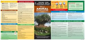 Disney's Animal Kingdom® Audio Guides Gives You a Sense of Direction and a Brief Description of the Attractions