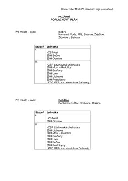 Územní Odbor Most HZS Ústeckého Kraje – Okres Most