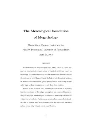 The Mereological Foundation of Megethology