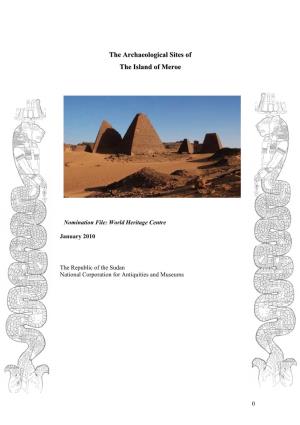 The Archaeological Sites of the Island of Meroe